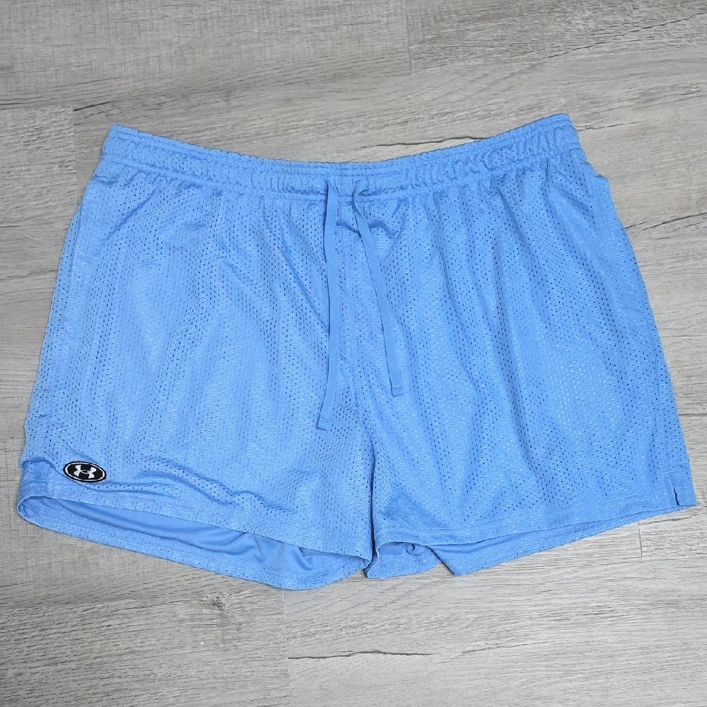 NWT Under Armour Mens Blue Mesh Athletic Shorts - Size 2XL
